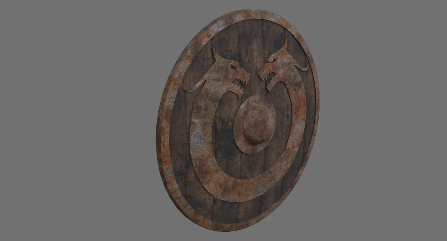 Shield 1B Low-poly 3D model_1