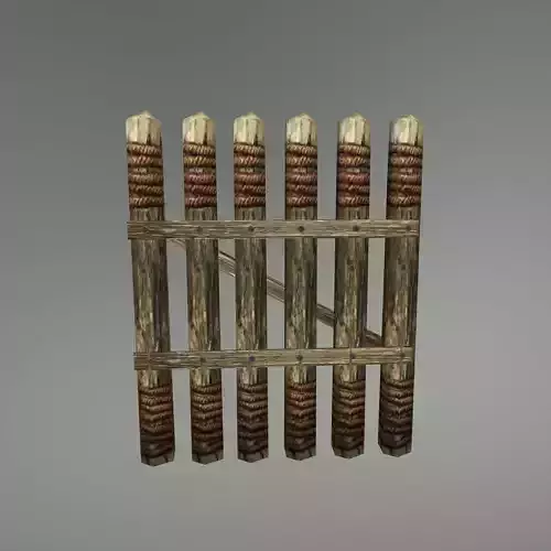 Medieval Wood Fence 02