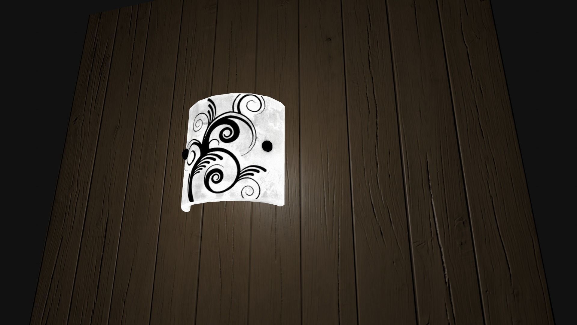 Lamp LowPoly pair of wooden candle holders Low-poly 3D model_3