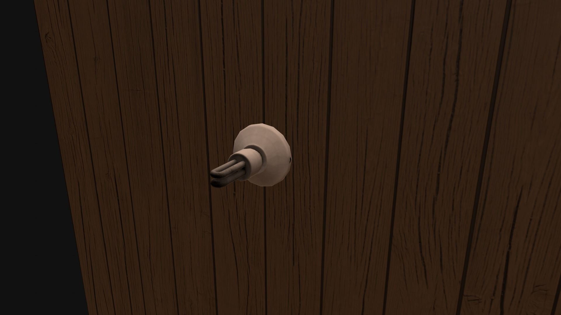 Lamp LowPoly pair of wooden candle holders Low-poly 3D model_4