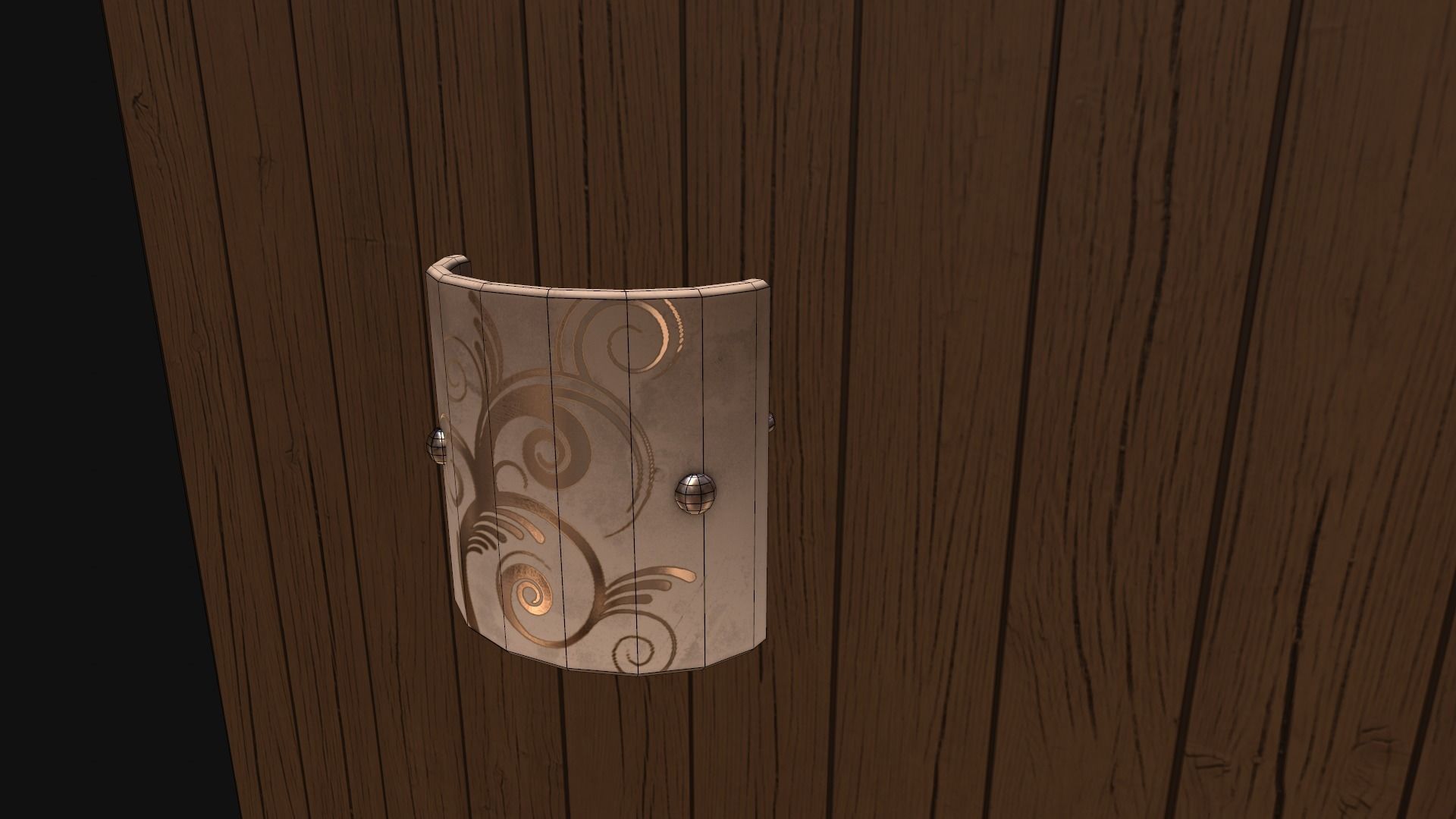 Lamp LowPoly pair of wooden candle holders Low-poly 3D model_5