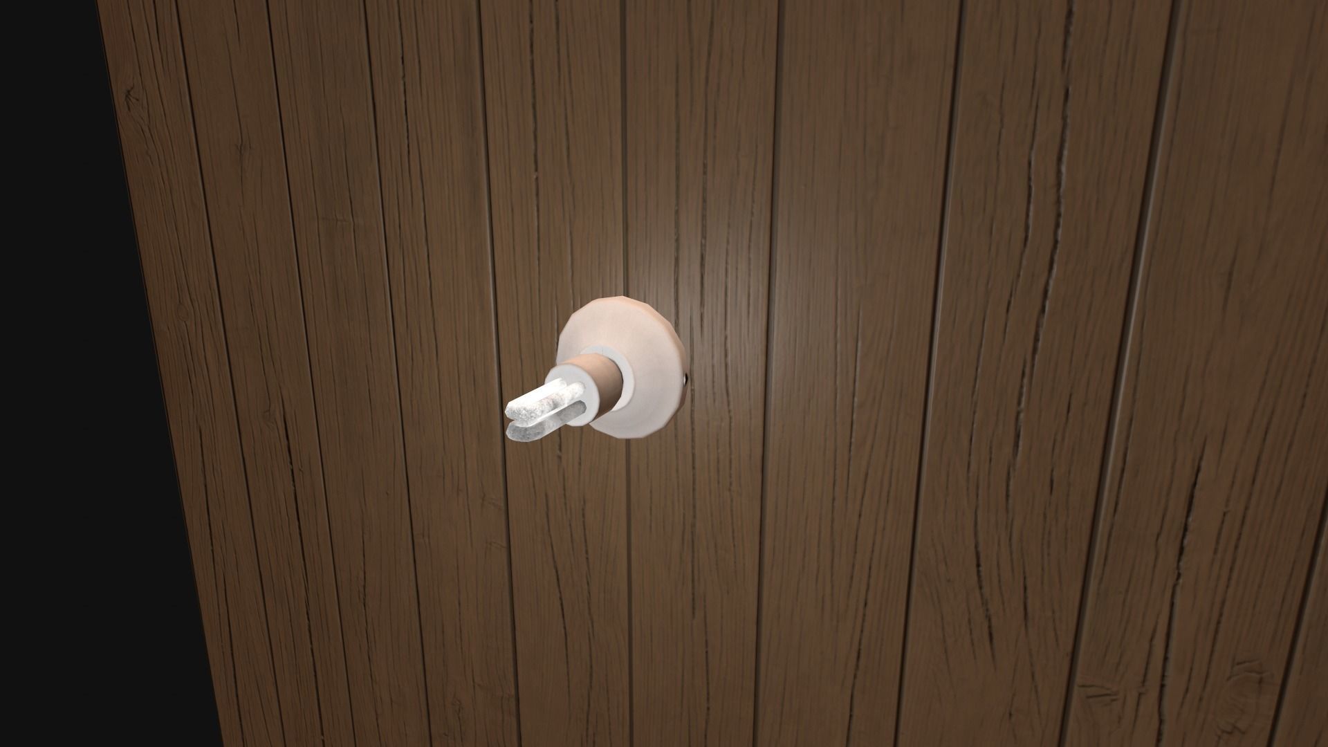 Lamp LowPoly pair of wooden candle holders Low-poly 3D model_6