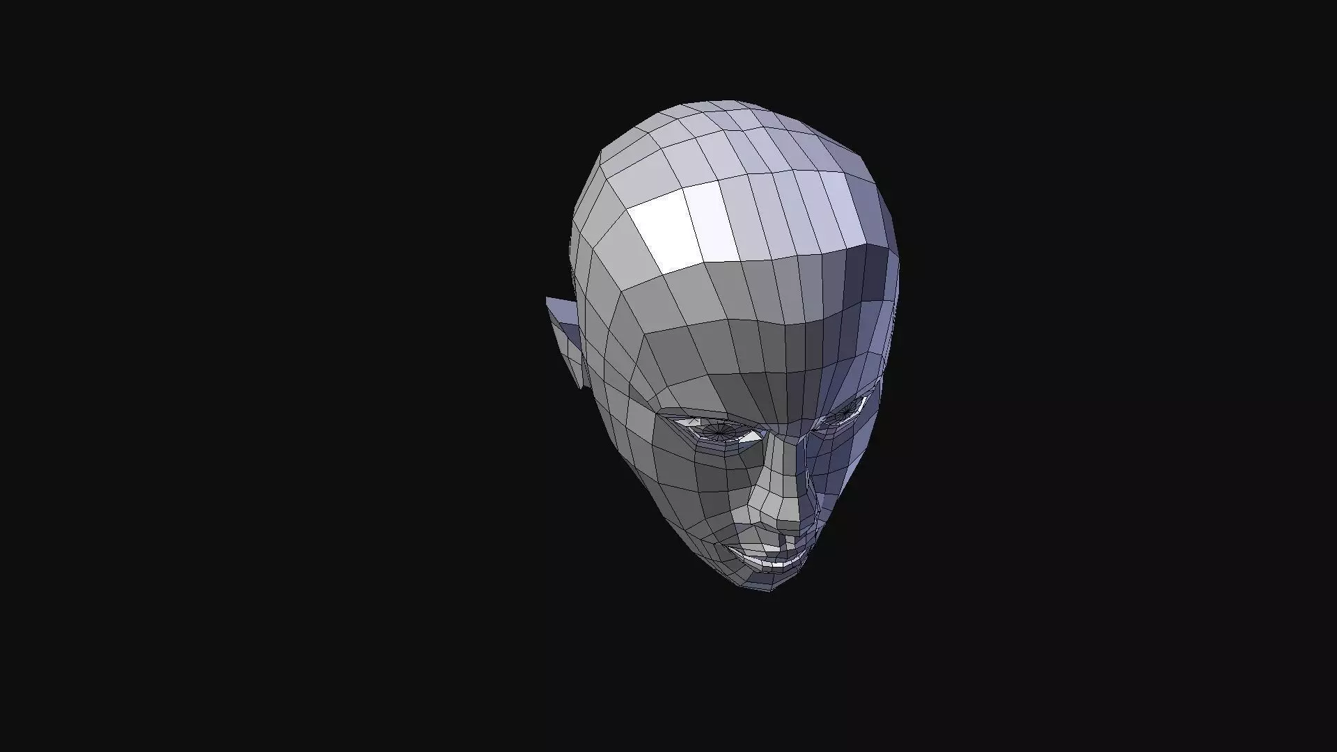 human head Free low-poly 3D model