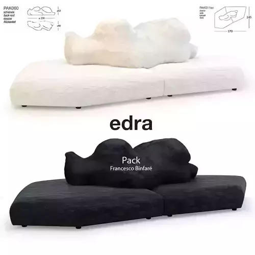 Edra Pack Big Sofa Low-poly 3D model