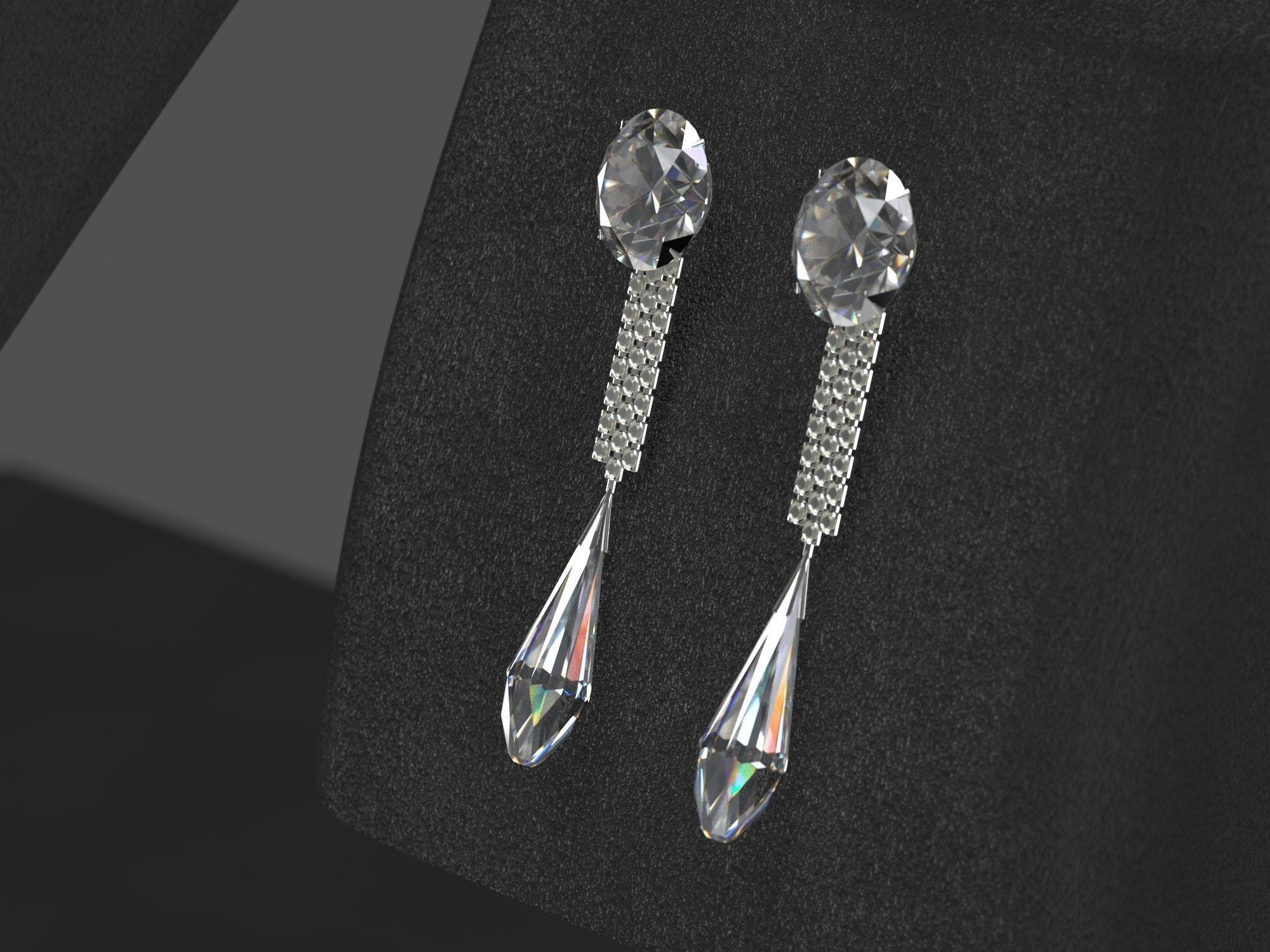 sapphire necklace 3D model_4