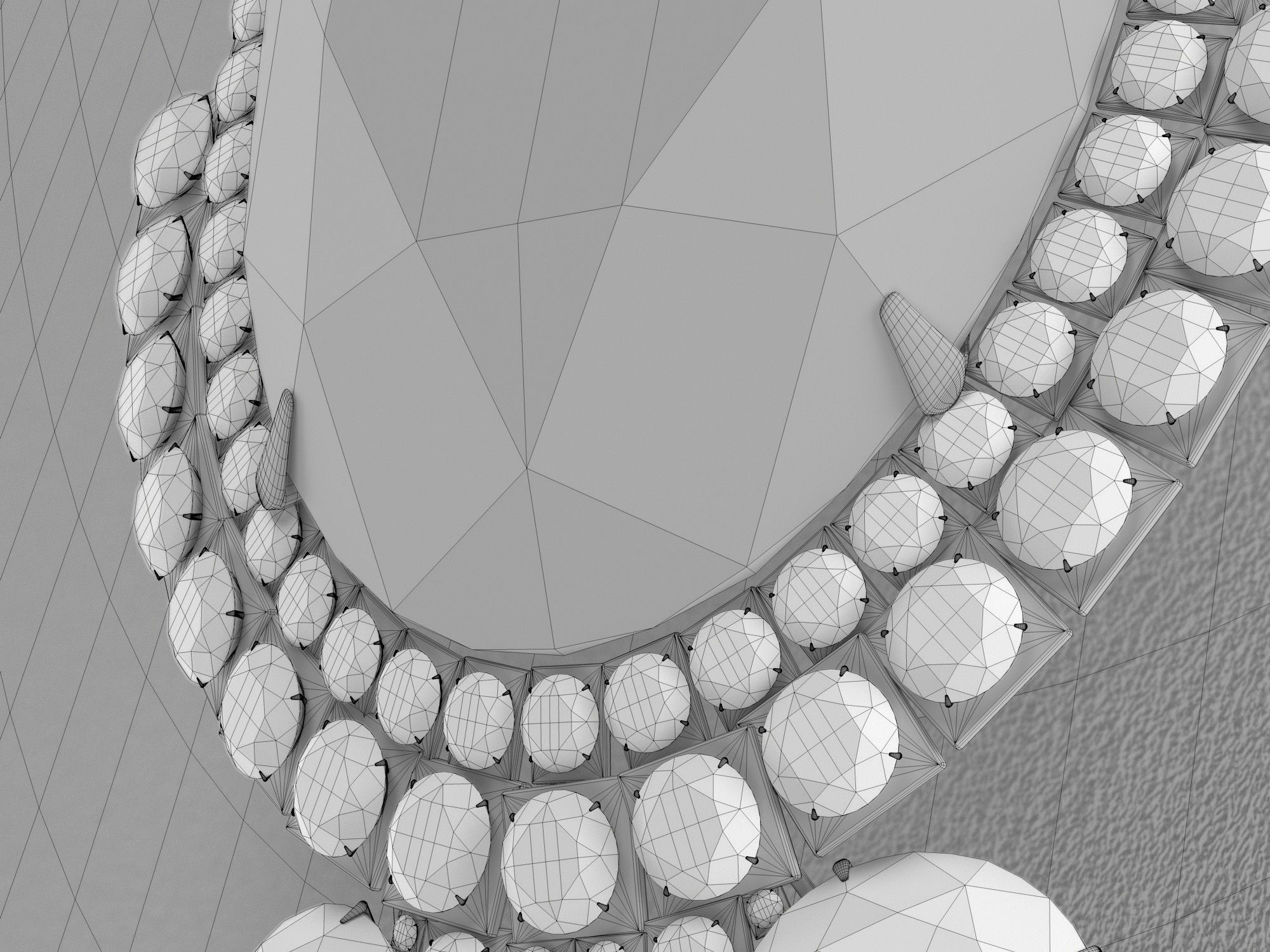 sapphire necklace 3D model_9