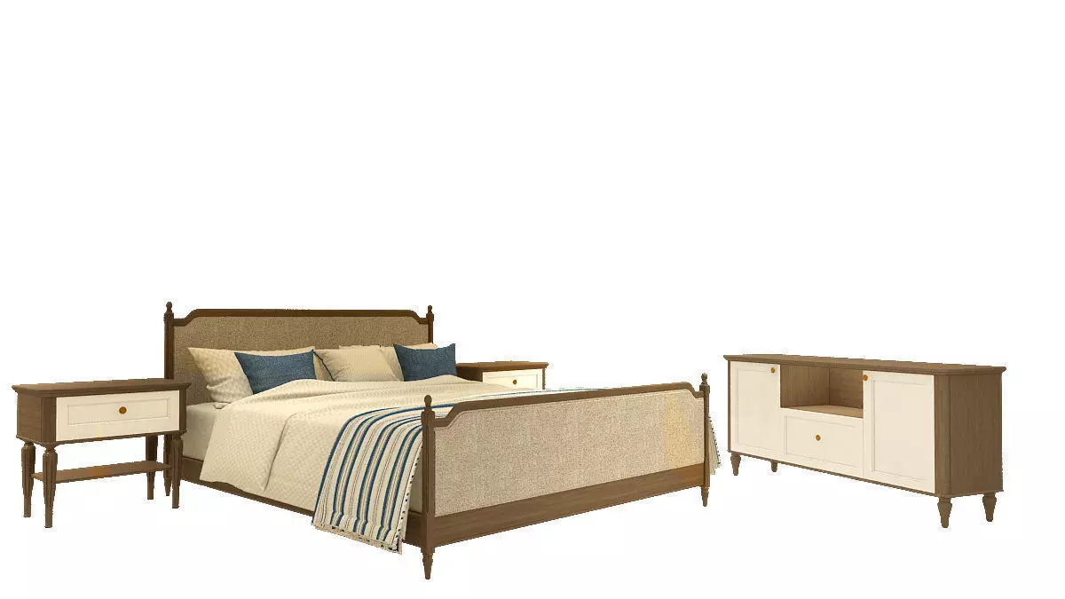 RH - VIENNE UPHOLSTERED BED 3D model