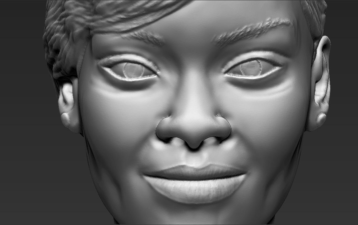 Rihanna 3D printing ready stl obj formats 3D print model_15