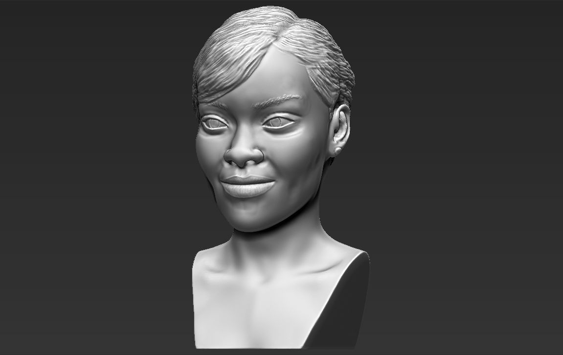 Rihanna 3D printing ready stl obj formats 3D print model_32