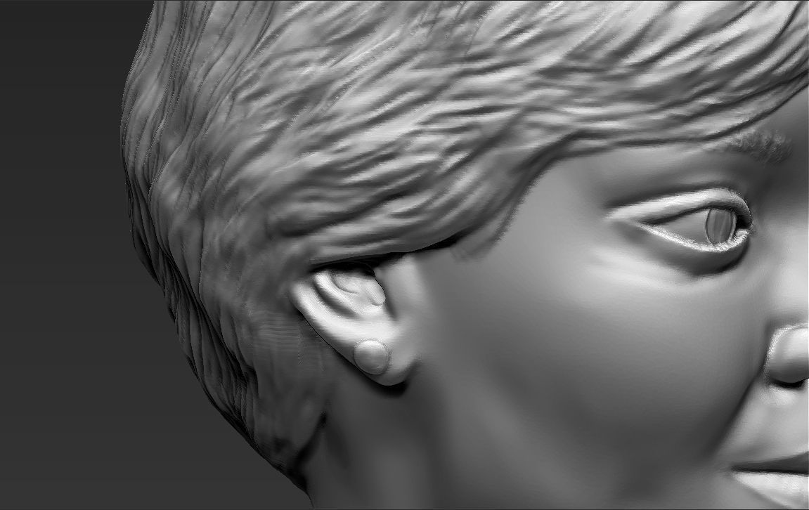 Rihanna 3D printing ready stl obj formats 3D print model_21