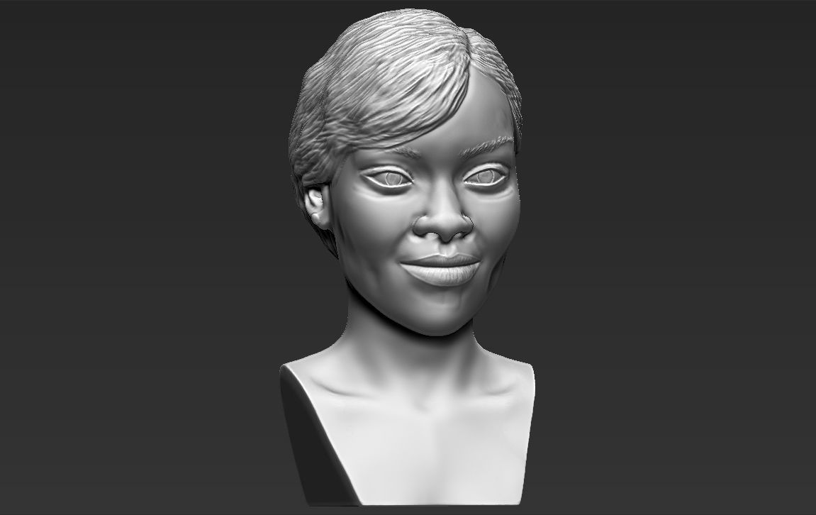 Rihanna 3D printing ready stl obj formats 3D print model_37