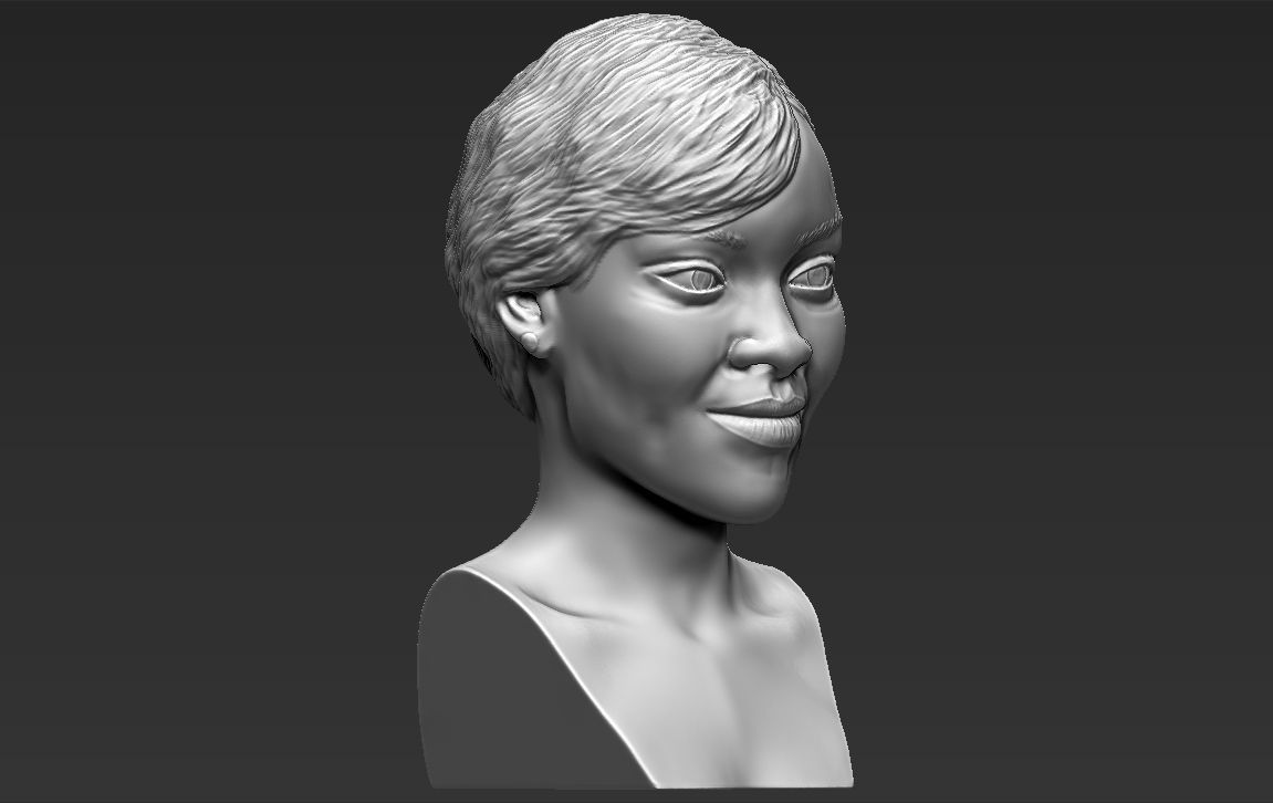 Rihanna 3D printing ready stl obj formats 3D print model_36