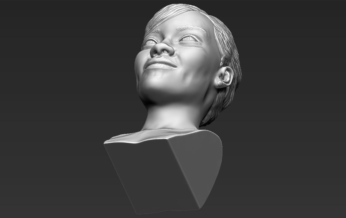 Rihanna 3D printing ready stl obj formats 3D print model_45