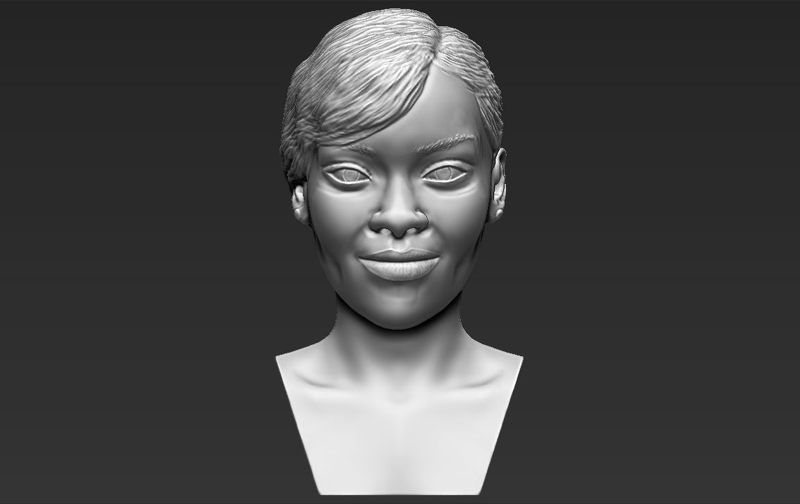 Rihanna 3D printing ready stl obj formats 3D print model_26