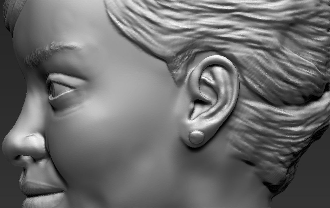 Rihanna 3D printing ready stl obj formats 3D print model_22