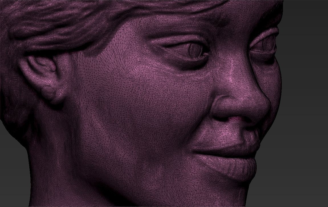 Rihanna 3D printing ready stl obj formats 3D print model_23