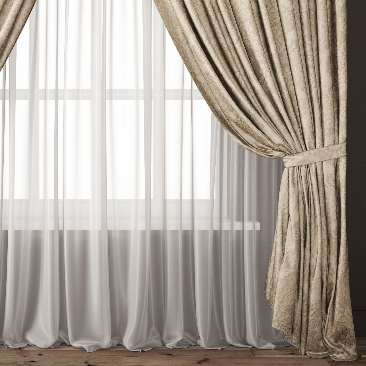 Curtain 92 3D model_2