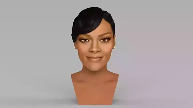 Rihanna bust ready for full color 3D printing 3D print model