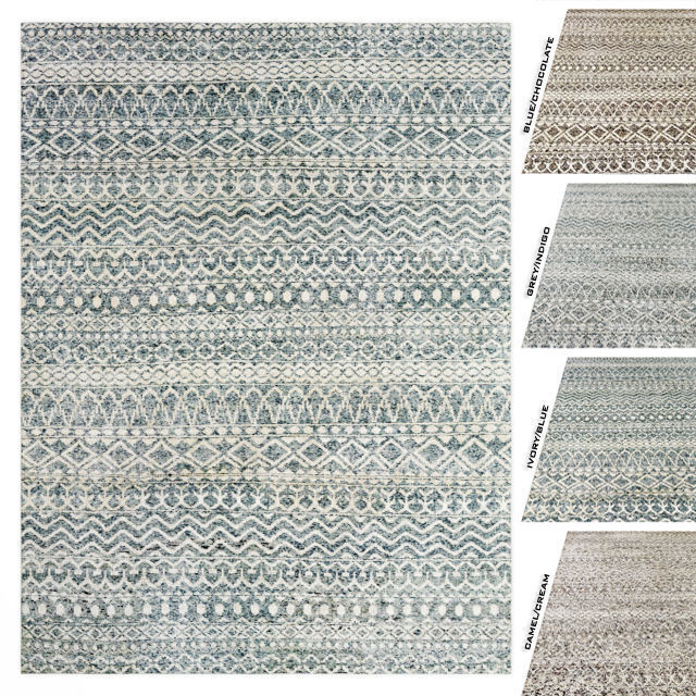 Zahira Moroccan Rug RH carpet 3D model