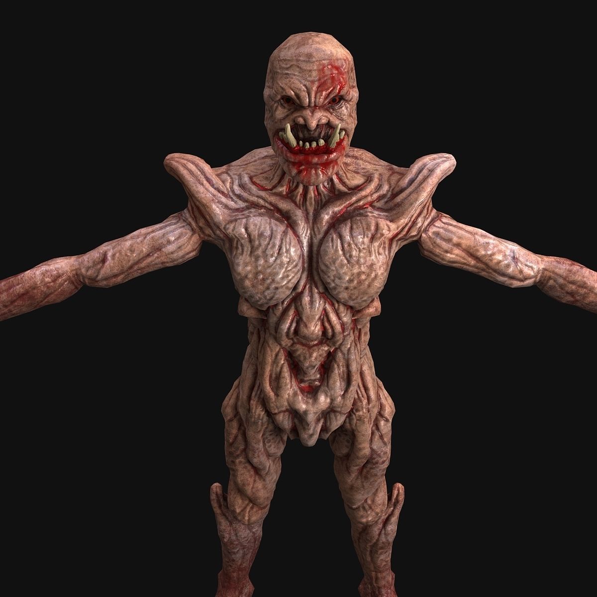 Monster zombie 3D model_7