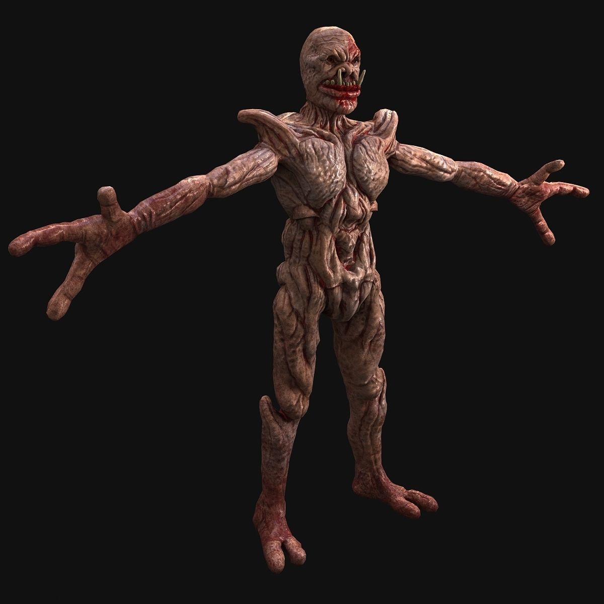 Monster zombie 3D model_2