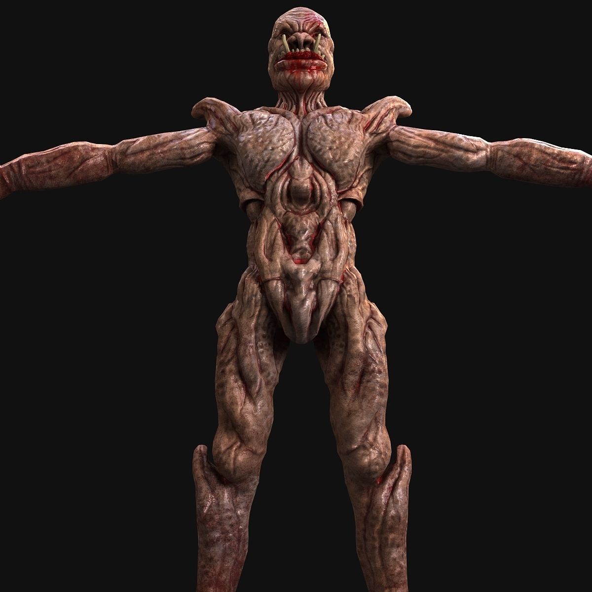 Monster zombie 3D model_6