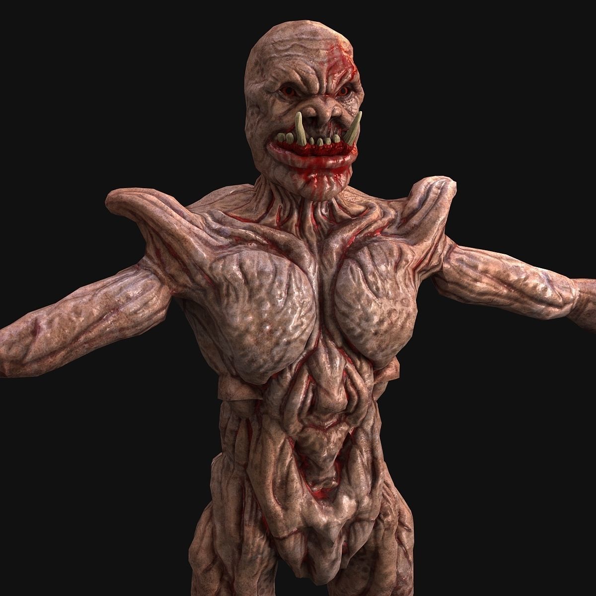 Monster zombie 3D model_5