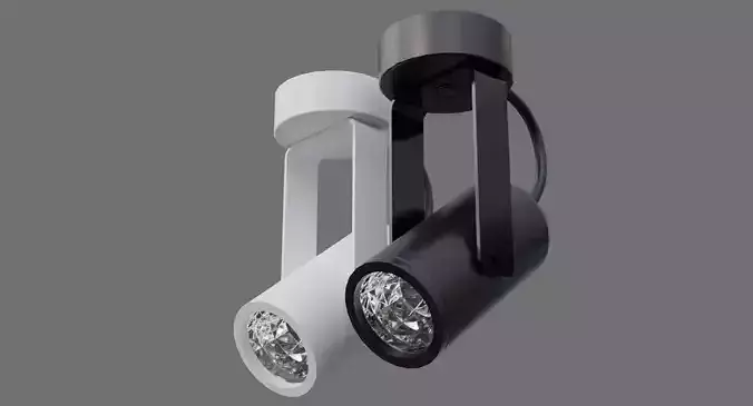 Spotlight 2 wall lamp Low-poly 3D model