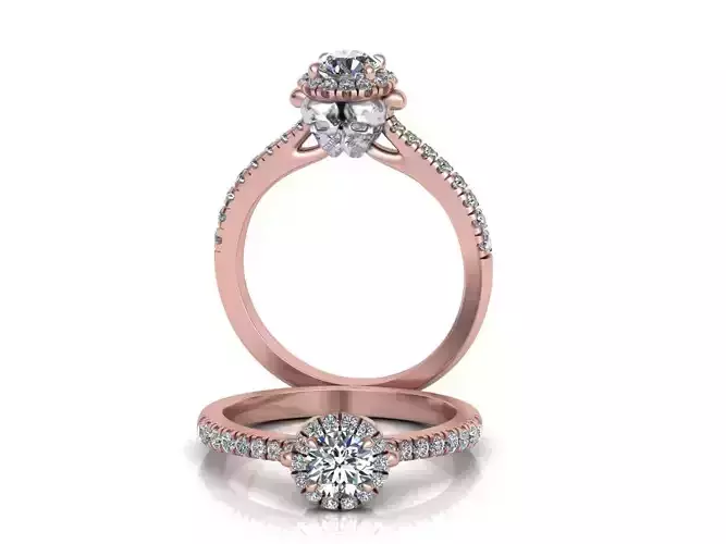 Skull Halo ring Enagagement steampunk ring