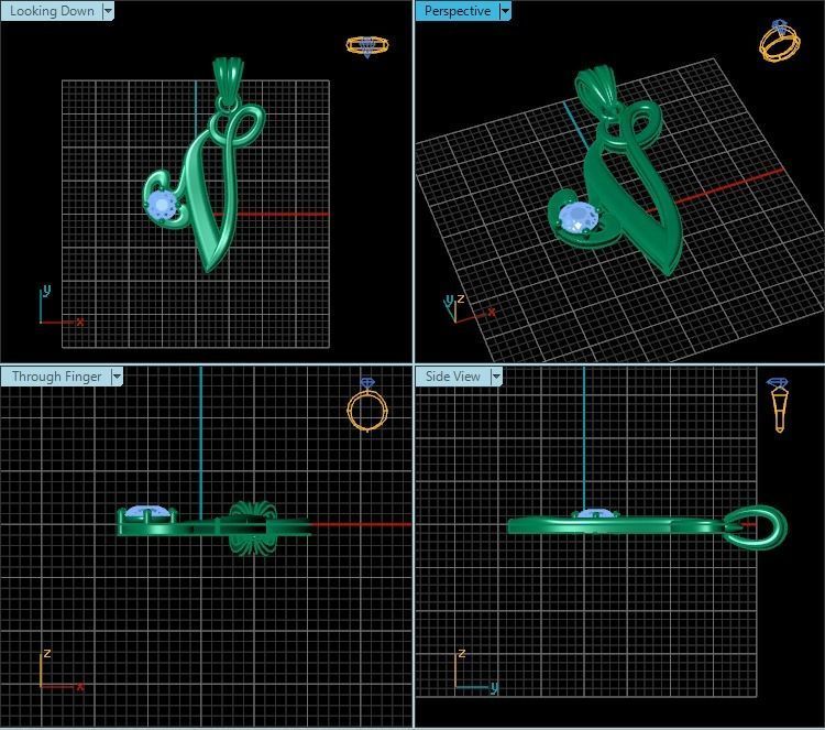 Pendant T00922 3D print model_2