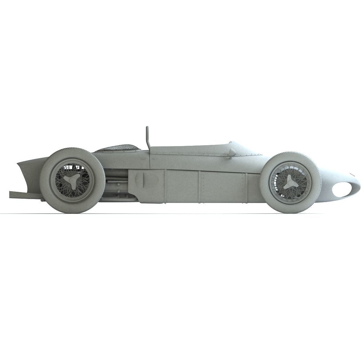 1961 Ferrari 156 Sharknose Low-poly 3D model_14