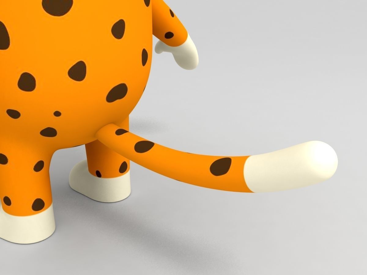 Rigged Leopard Character 3D model_16