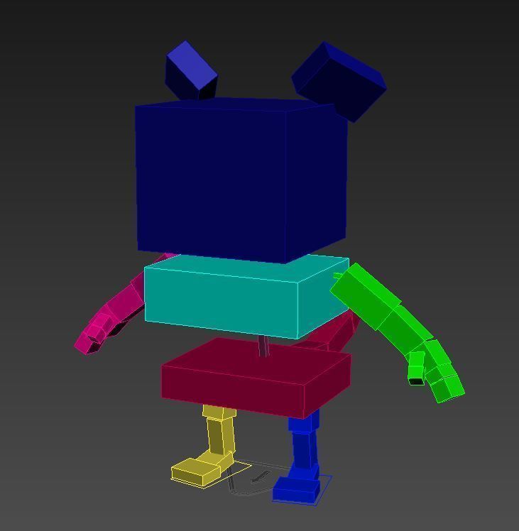 Rigged Leopard Character 3D model_5