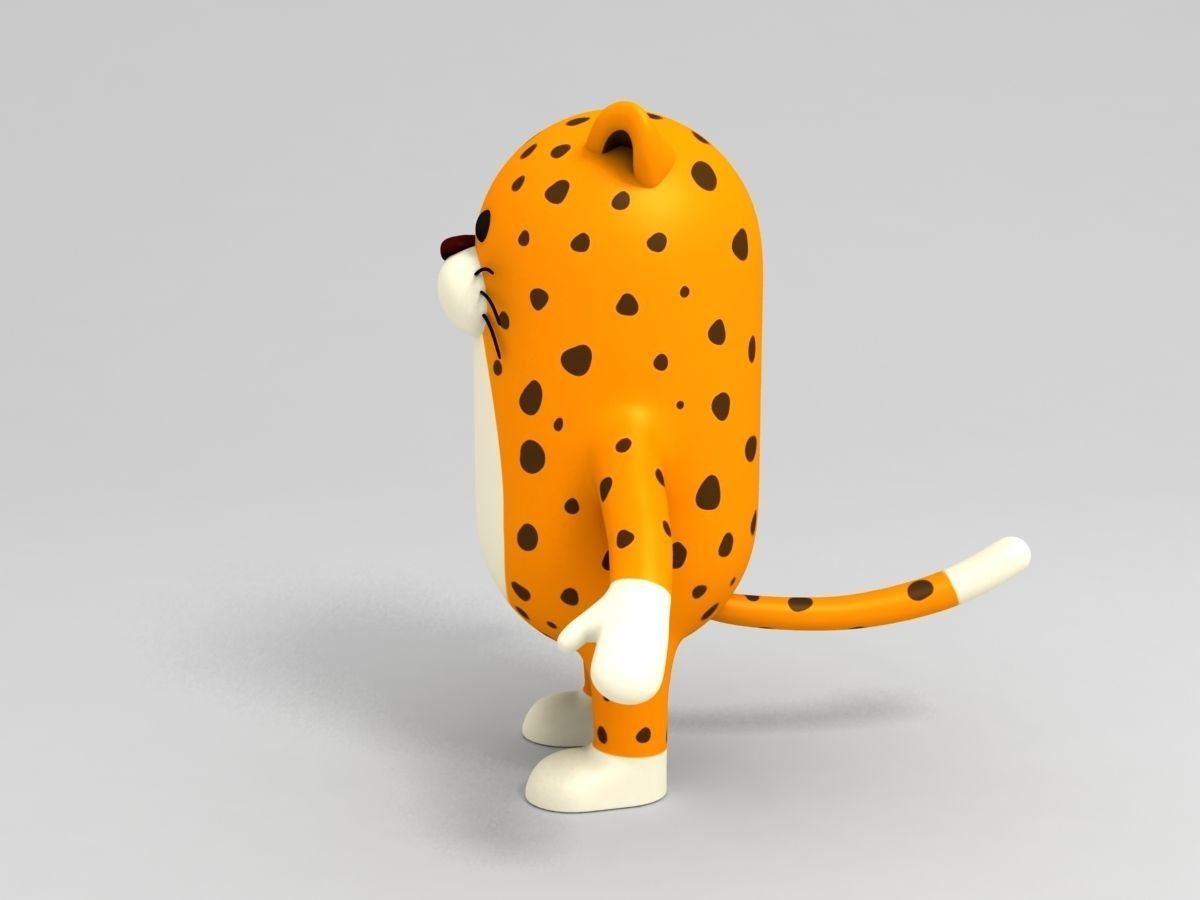 Rigged Leopard Character 3D model_12