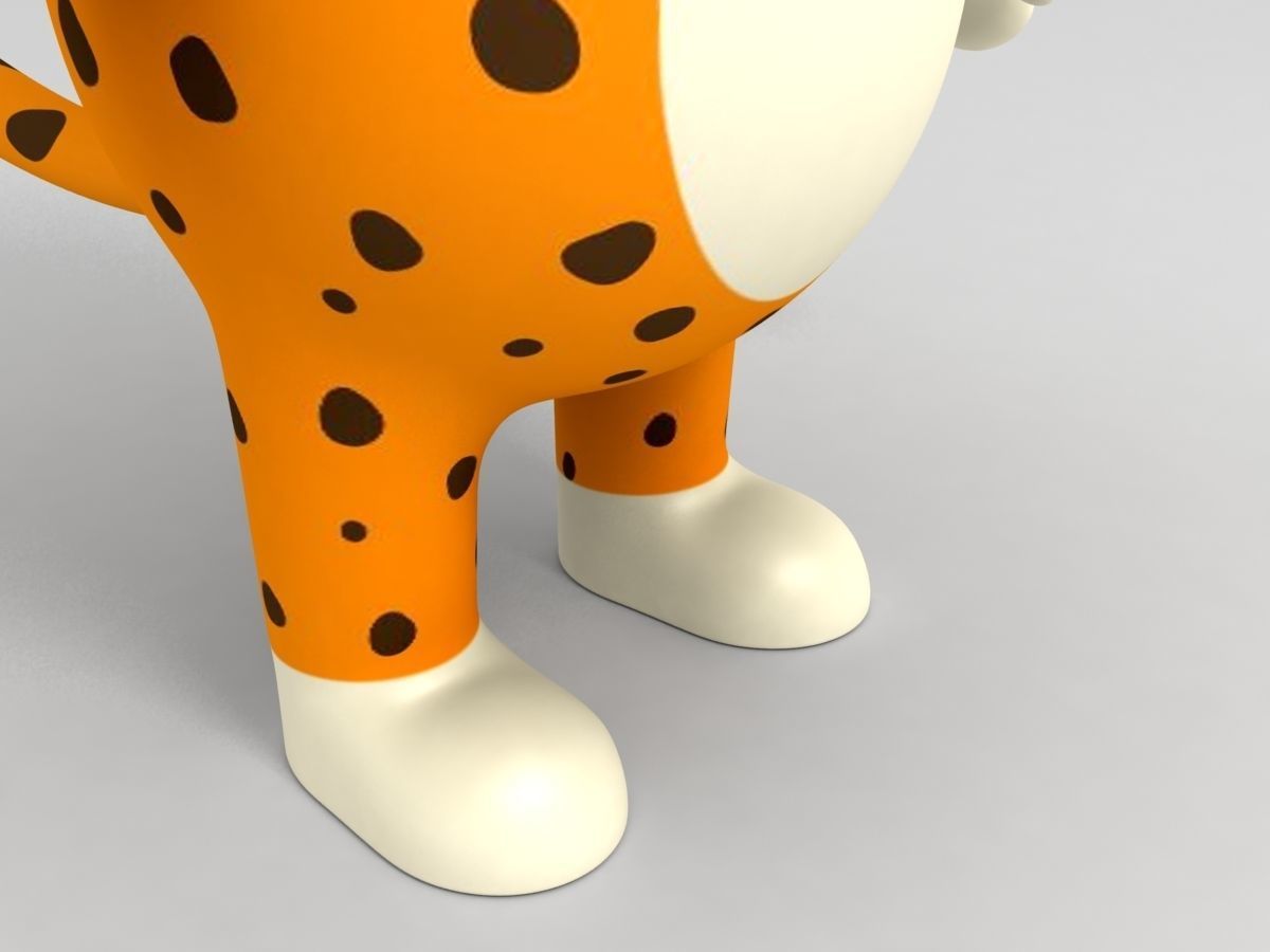 Rigged Leopard Character 3D model_15