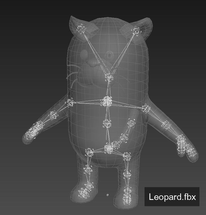 Rigged Leopard Character 3D model_6