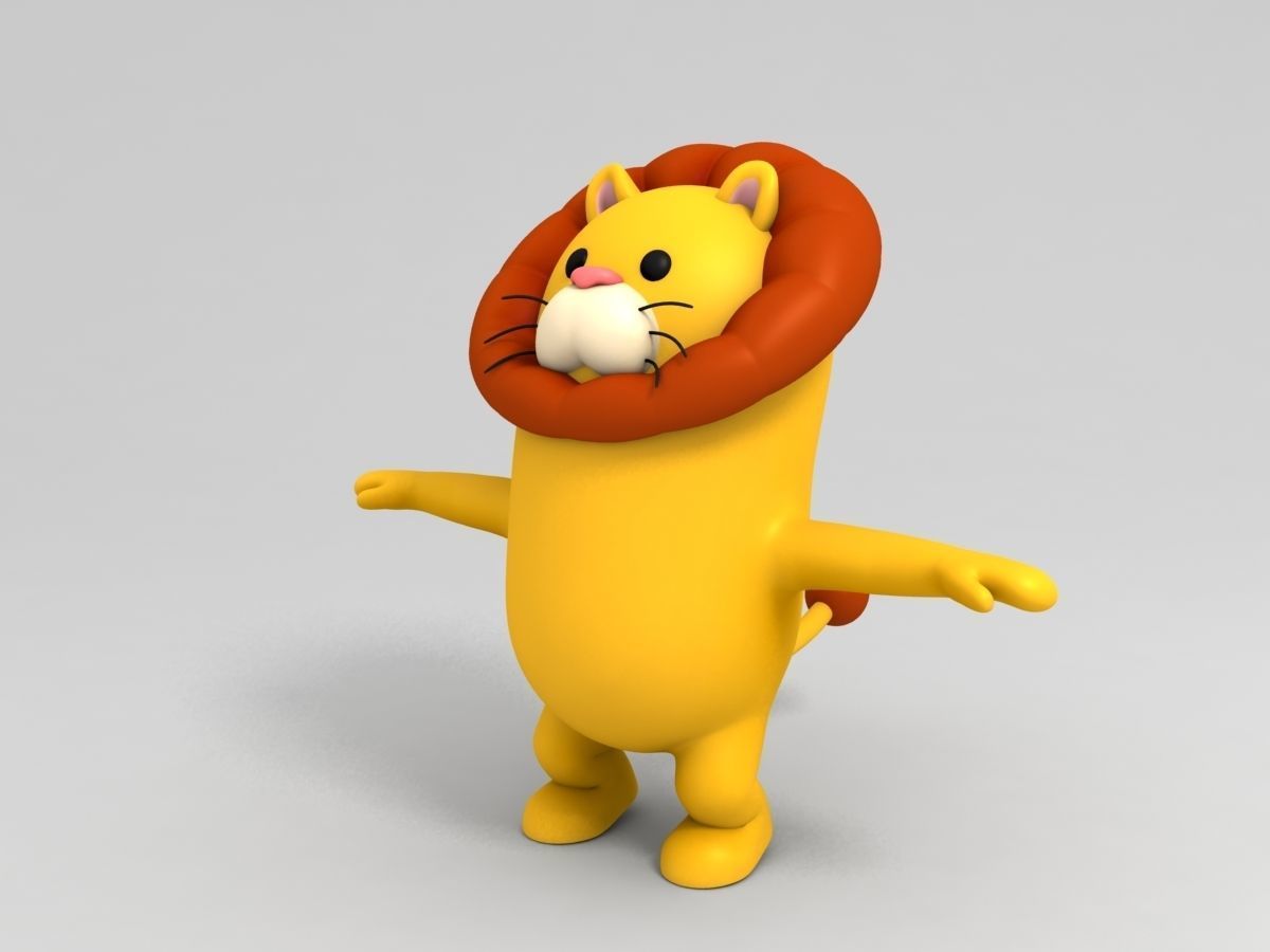 Rigged Lion Character 3D model_7