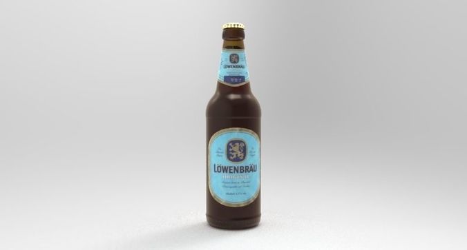 Lowenbrau Beer bottle 3D model