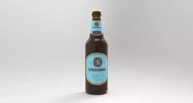Lowenbrau Beer bottle 3D model