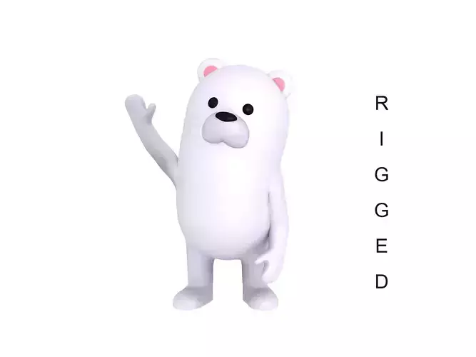 Rigged Polar Bear Character