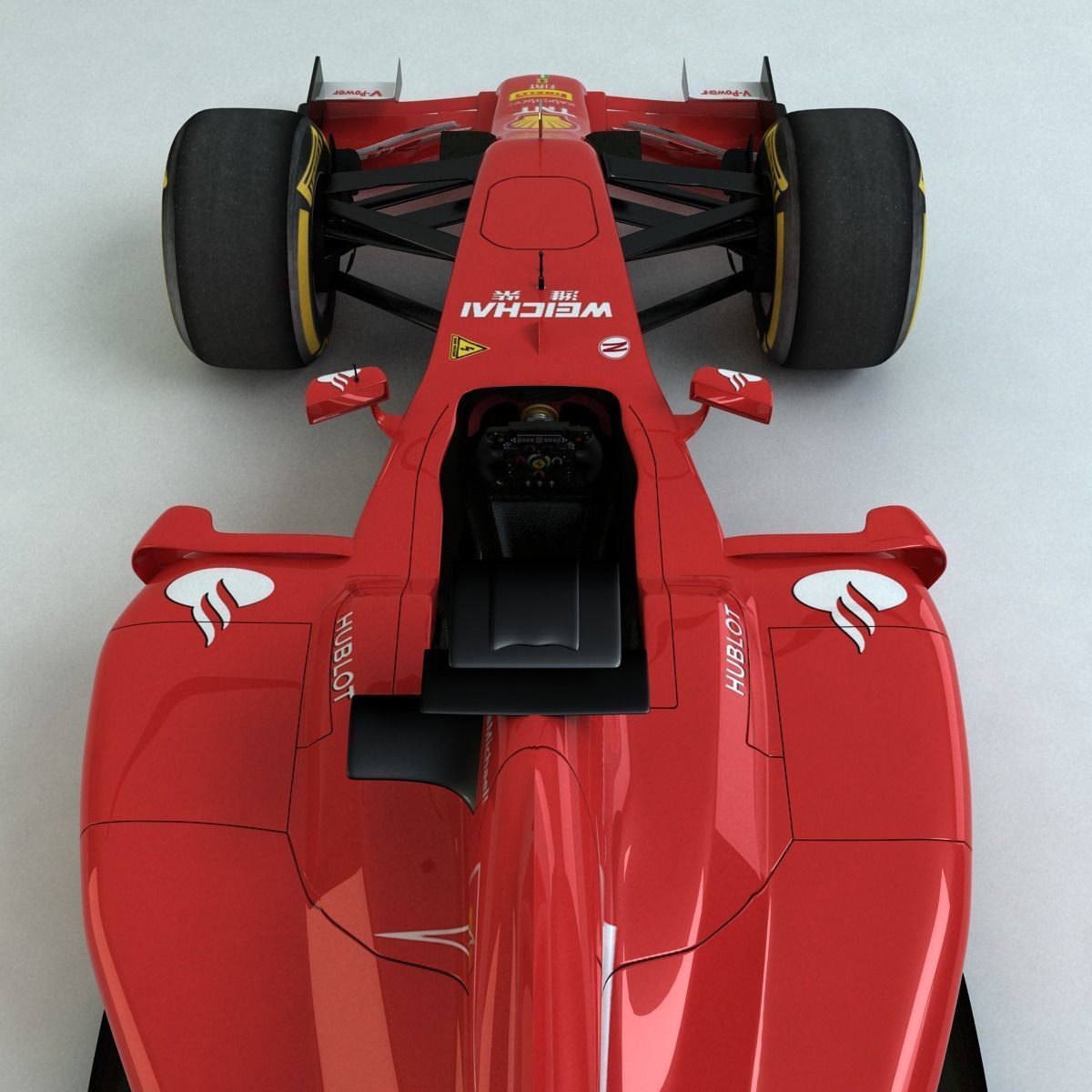 2014 Ferrari F14T Low-poly 3D model_4
