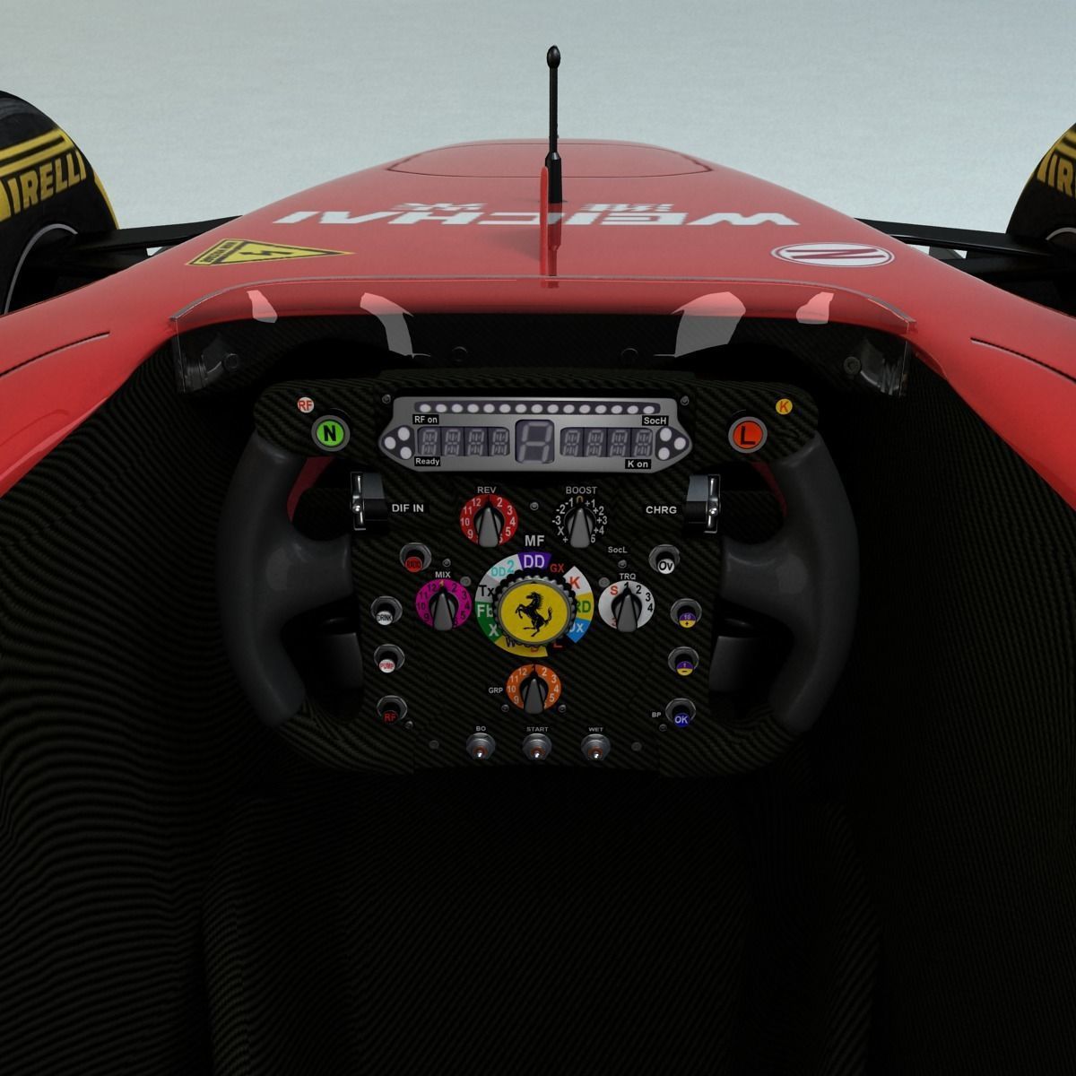 2014 Ferrari F14T Low-poly 3D model_5