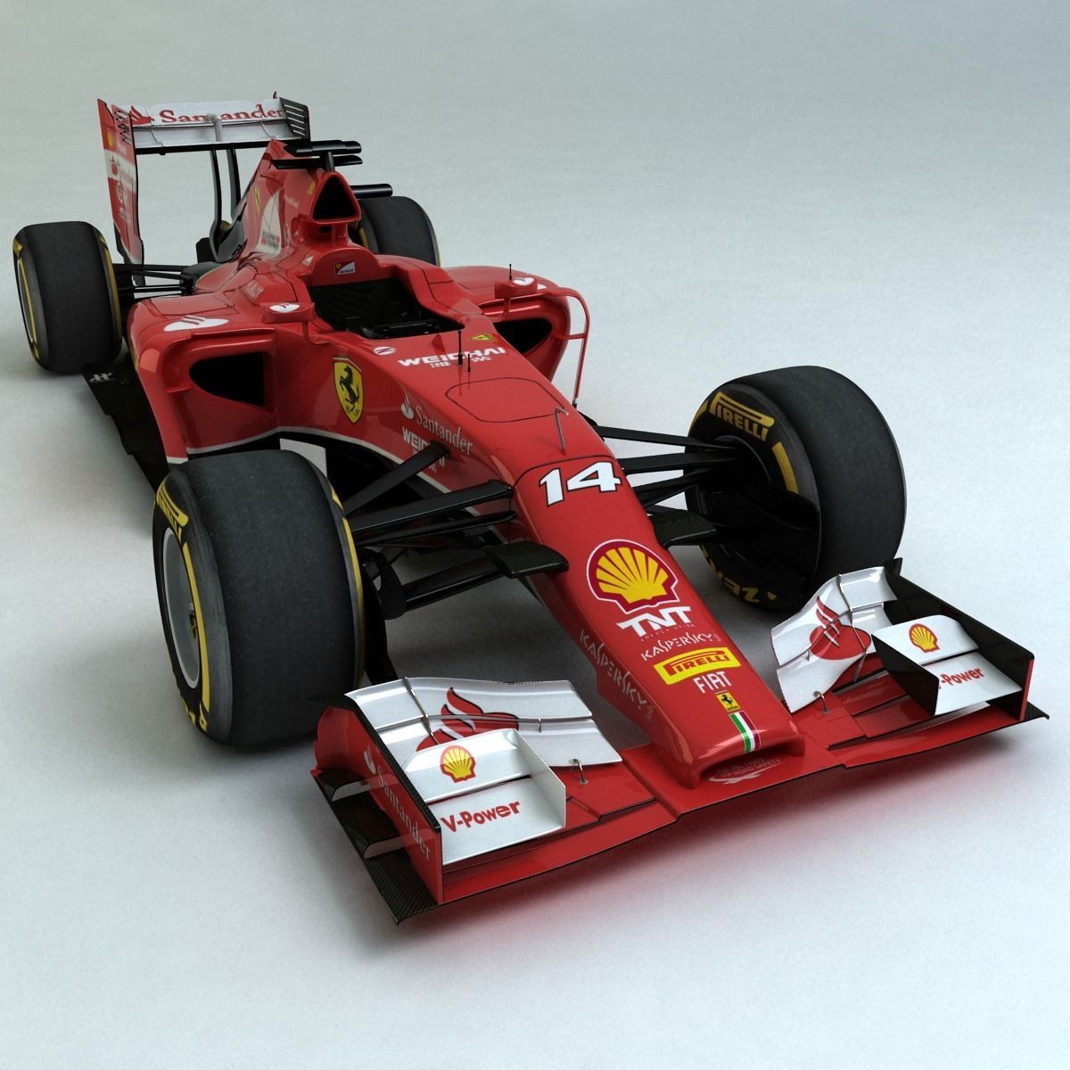 2014 Ferrari F14T Low-poly 3D model_2