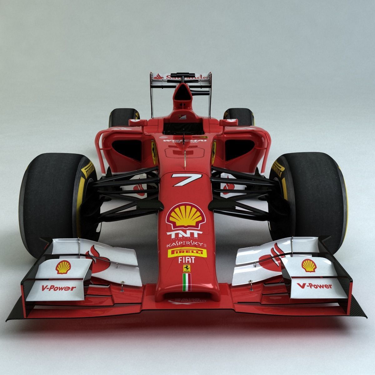 2014 Ferrari F14T Low-poly 3D model_3
