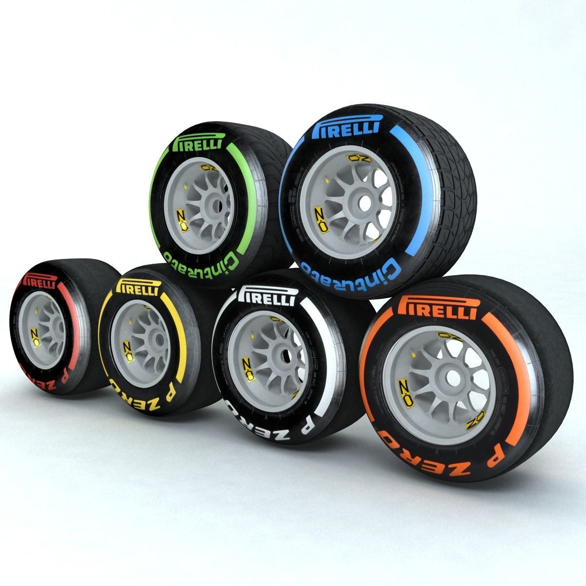 2014 Ferrari F14T Low-poly 3D model_12