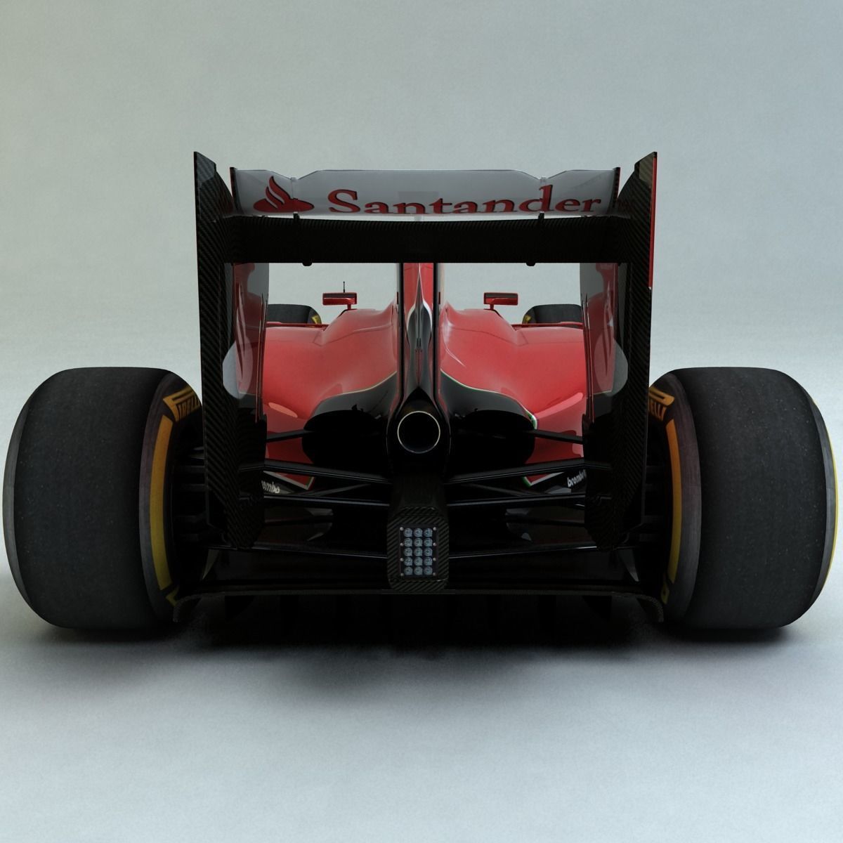 2014 Ferrari F14T Low-poly 3D model_9