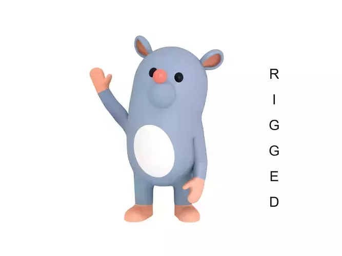 Rigged Rat Character