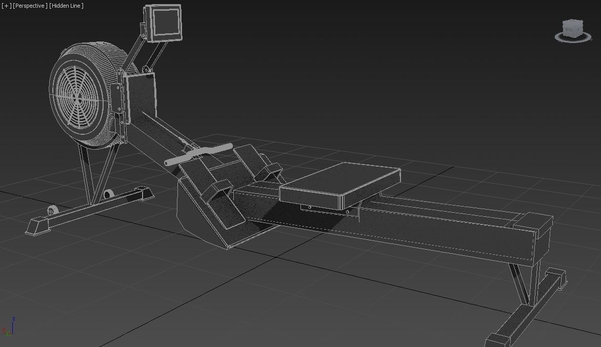 Rowing Machine - Indoor Rower - Gym Equipment Low-poly 3D model_36