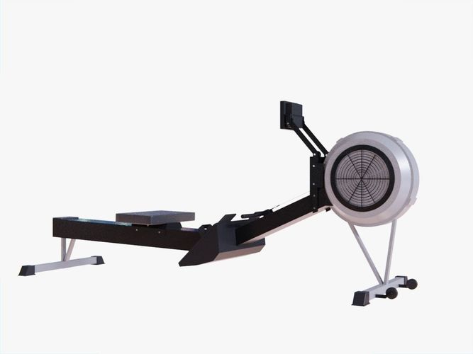 Rowing Machine - Indoor Rower - Gym Equipment Low-poly 3D model