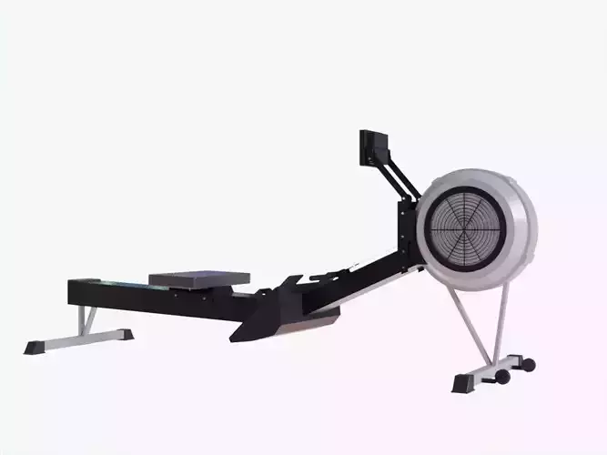 Rowing Machine - Indoor Rower - Gym Equipment Low-poly 3D model